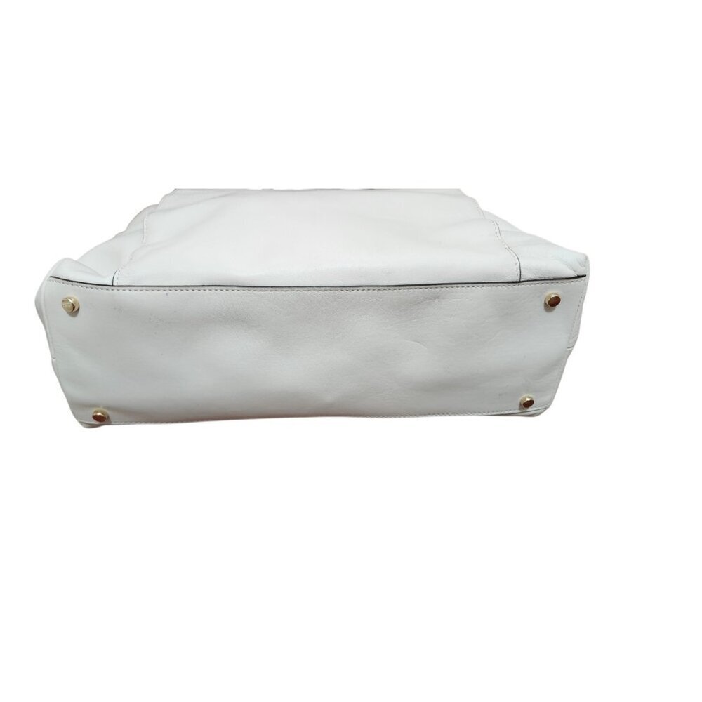 Kate Spade Hampton Road Janie Bag White Leather Satchel Shoulder Bag - Picture 10 of 15